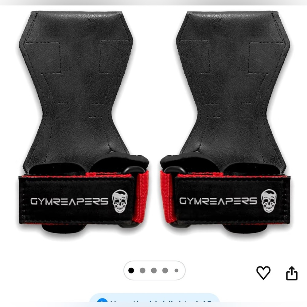 Gymreapers Black and Red Lifting Straps Small